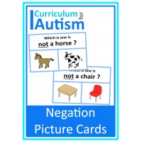 Negation Picture Clip Cards